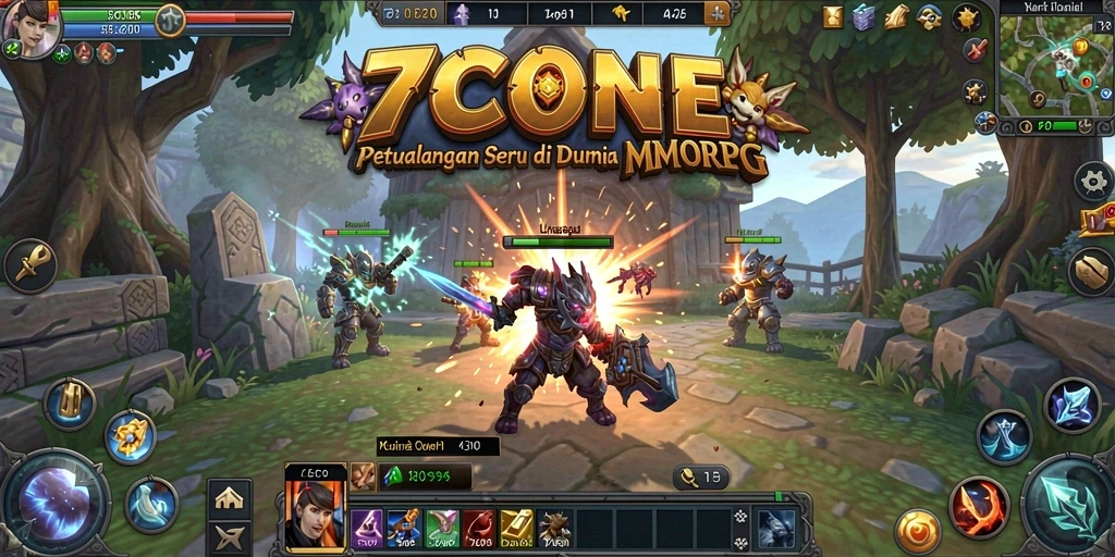 Tangkapan layar gameplay menarik dari 7CONE MMORPG.