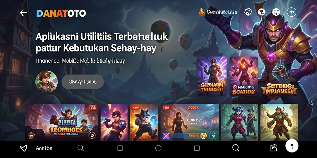 Screenshot utama DANATOTO menunjukkan tampilan antarmuka yang user-friendly.