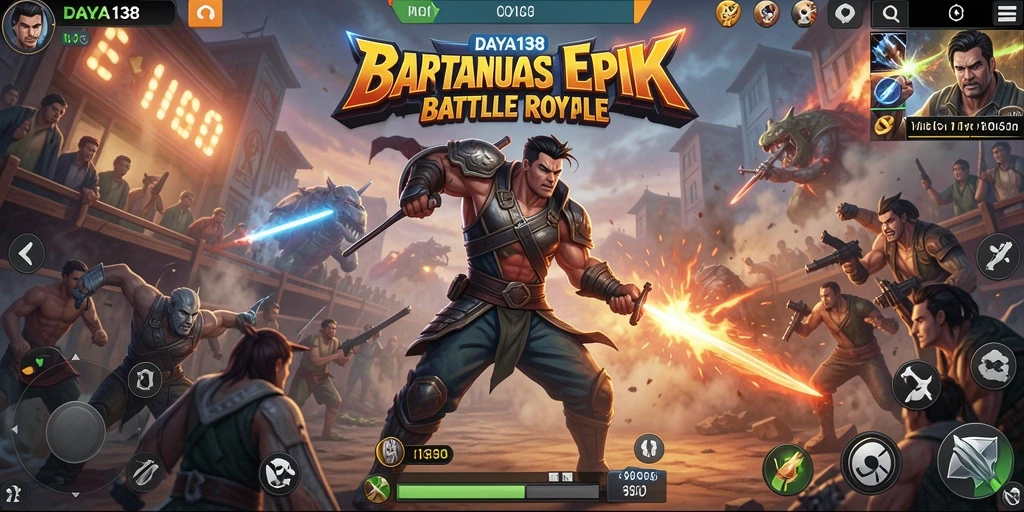 Tampilan menarik dari gameplay Battle Royale yang menegangkan.