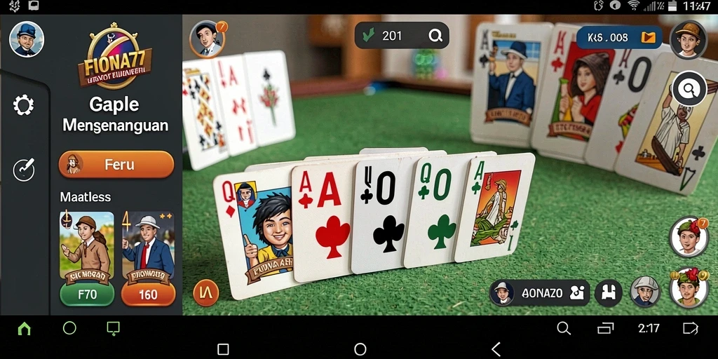 Menampilkan gameplay seru Gaple di FIONA77.