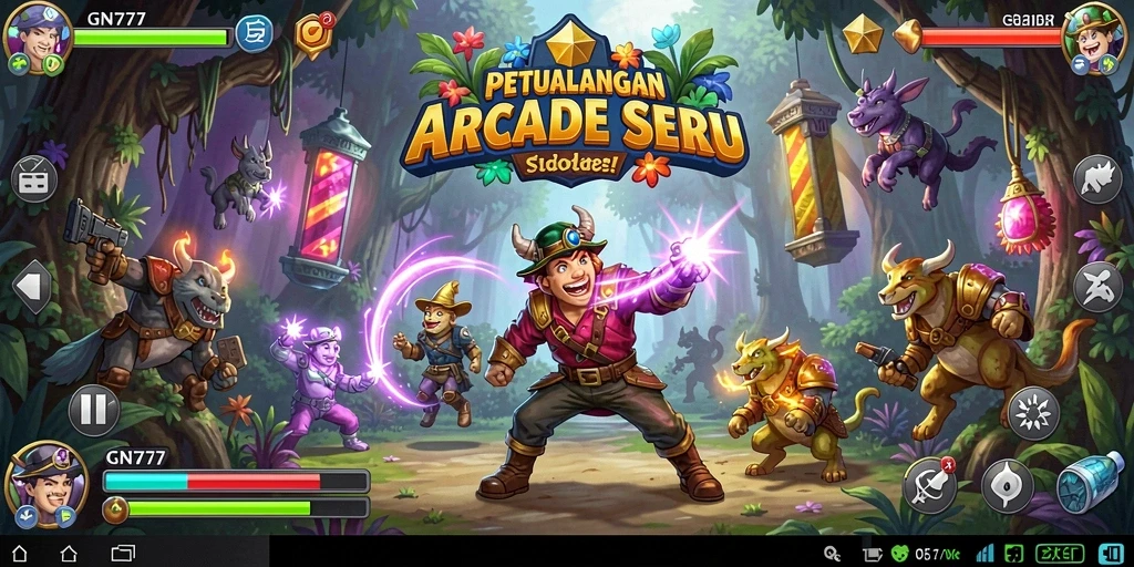 Screenshot gameplay GN777 dengan aksi arcade yang seru.