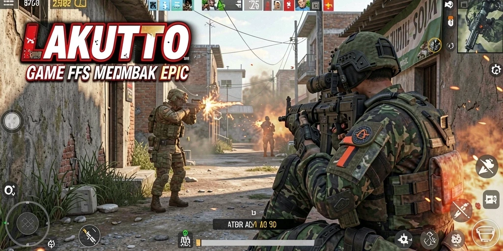 Gameplay seru dalam laga tembak menembak di LAKUTOTO.