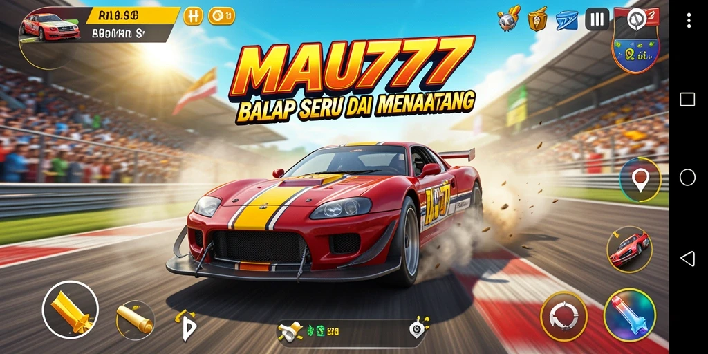 Gameplay balap MAU777 yang mendebarkan dan seru.