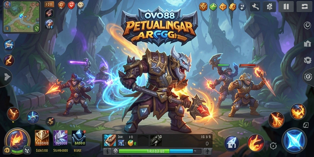 Tangkapan layar OVO88 menampilkan aksi seru dalam pertempuran ARPG.