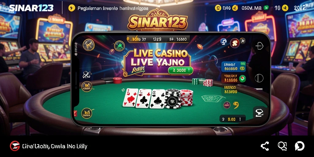 Tampilan menarik dari gameplay Live Casino di SINAR123.